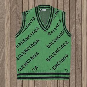 Balenciaga Green Sweater Vest